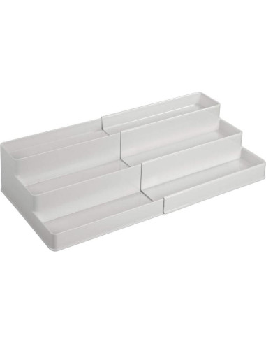 Estante Organizador Expandible mDesign 3 Niveles Plástico Gris