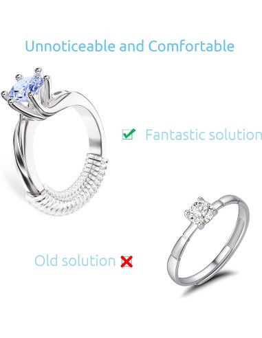 Ajustador de Anillo REIDEA Transparente Antideslizante 12 Pzas