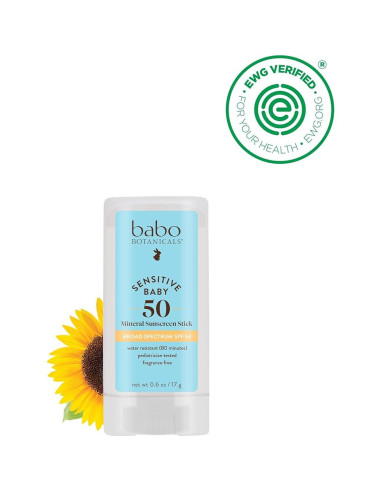 Protector Solar Mineral Babo Botanicals Stick SPF 50 Bebés