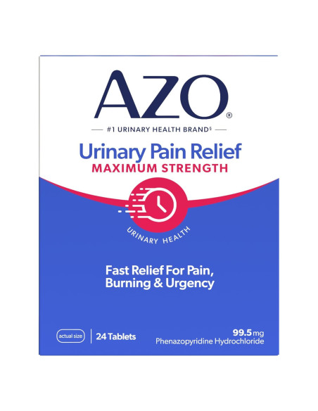 AZO Alivio del Dolor Urinario Máxima Fuerza 24 Tabletas AZO Alivio del Dolor Urinario Máxima Fuerza 24 Tabletas