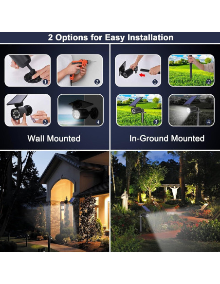 Luces de Movimiento Solar CAHOUGSMT 2000LM IP67 para Exteriores Luces de Movimiento Solar CAHOUGSMT 2000LM IP67 para Exteriores