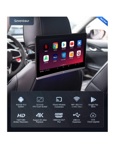 Monitor de Respaldo para Automóvil Seventour 12.4" 4K Android 2