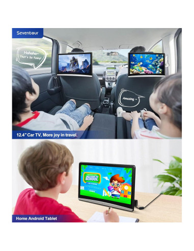Monitor de Respaldo para Automóvil Seventour 12.4" 4K Android
