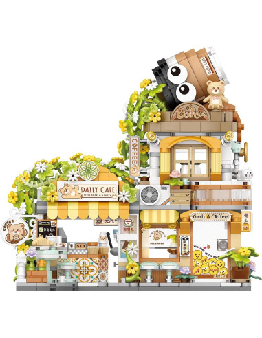 Mini Bloques de Construcción MEIEST Tienda de Café Oso 1000 PCS