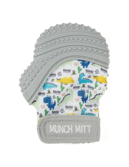 Mitón de Dentición Malarkey Kids Munch Mitt Rugido de Dino Mitón de Dentición Malarkey Kids Munch Mitt Rugido de Dino