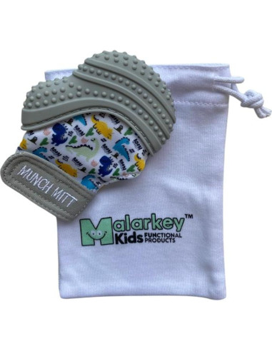 Mitón de Dentición Malarkey Kids Munch Mitt Rugido de Dino