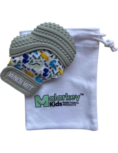 Mitón de Dentición Malarkey Kids Munch Mitt Rugido de Dino Mitón de Dentición Malarkey Kids Munch Mitt Rugido de Dino