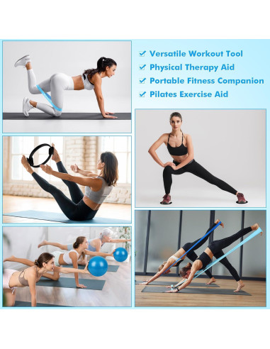 Conjunto de Anillo de Pilates Goocrun con Bandas y Pelota