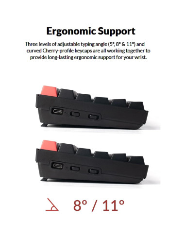 Teclado Mecánico Inalámbrico Keychron K4 V3 RGB 96% Brown Switch