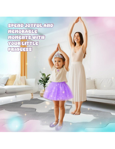 Conjunto de Vestir Princesa para Niñas 3-6 Años - 3 Vestidos y Accesorios