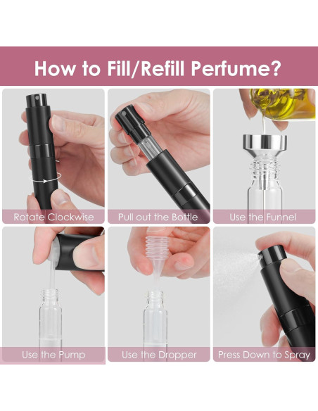 Botellas Rellenables de Perfume Saiveina 8ml - 4 Piezas Botellas Rellenables de Perfume Saiveina 8ml - 4 Piezas