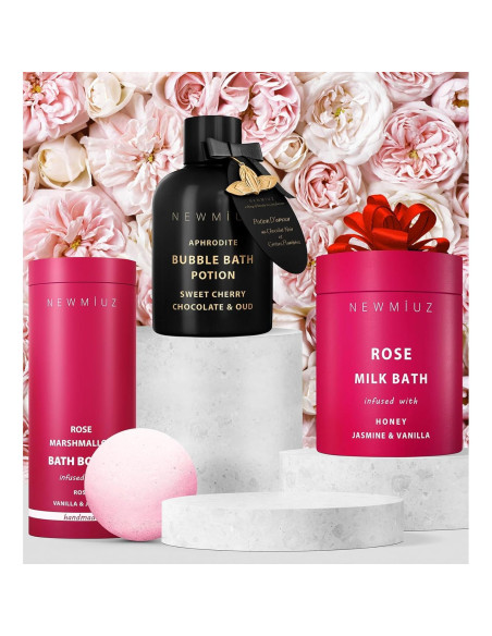 Bomba de Baño Espumosa New Miuz Rosa y Vainilla 3 Unidades Bomba de Baño Espumosa New Miuz Rosa y Vainilla 3 Unidades
