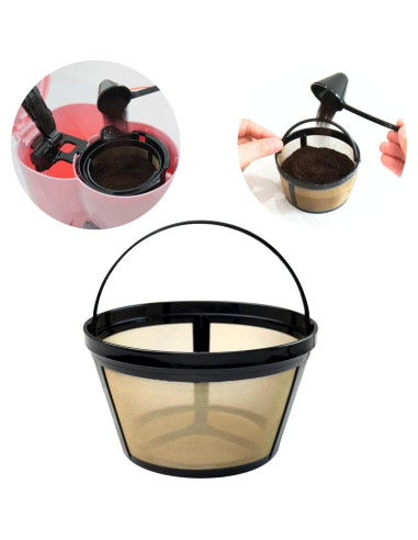 Filtro de café reutilizable Tronmei para cafeteras 8-12 tazas