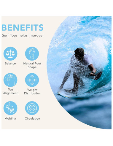 Separadores de Dedos Surf Toes - Hipoalergénicos - Talla Universal