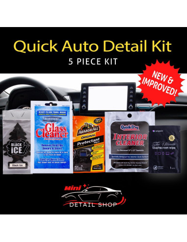 Kit de Limpieza Interior de Auto Mini Detail Shop - 5 Toallitas
