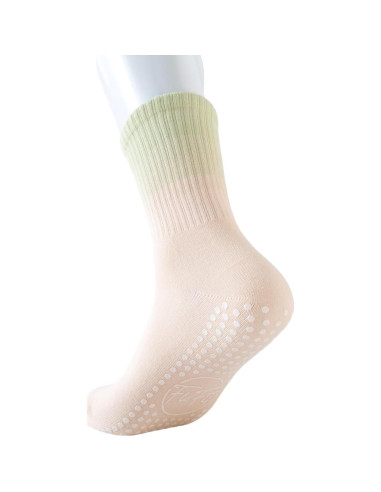 Calcetines antideslizantes para pilates mujer - Talla única - Amarillo/Naranja