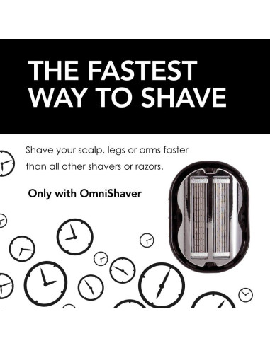 Kit Premium de Afeitado OmniShaver - Negro, 448g, Afeitado Rápido