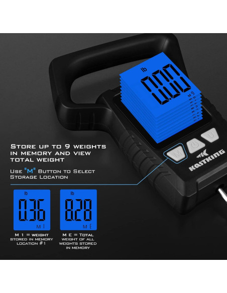 Balanza Digital Flotante KastKing WideView 110lb (49.9kg) Balanza Digital Flotante KastKing WideView 110lb (49.9kg)