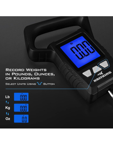 Balanza Digital Flotante KastKing WideView 110lb (49.9kg)