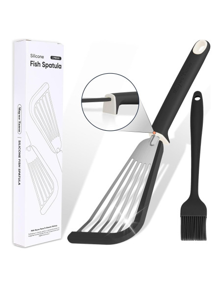 Espátula de Pescado Maywe Tanso de Silicona 33 cm Negra Espátula de Pescado Maywe Tanso de Silicona 33 cm Negra