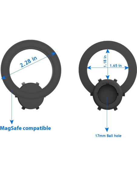 Adaptador de Montaje Magnético para Teléfono RECO 17mm Adaptador de Montaje Magnético para Teléfono RECO 17mm