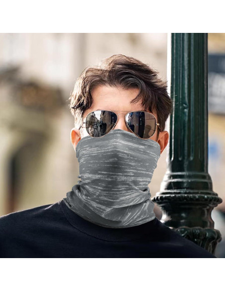 Cubierta de cara tipo bufanda Gris - Protección solar y viento Cubierta de cara tipo bufanda Gris - Protección solar y viento