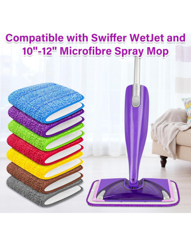 Paños Reutilizables para Mopa Swiffer WetJet - 7 Unidades