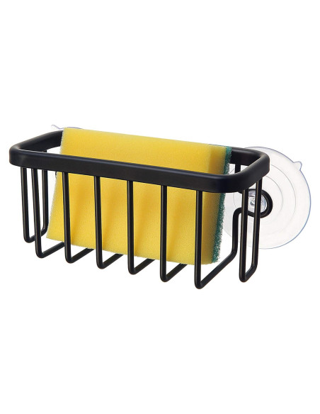 Caddy para Fregadero SunnyPoint de Aluminio Negro 15.24x6.35x6.99cm Caddy para Fregadero SunnyPoint de Aluminio Negro 15.24x6.35x6.99cm
