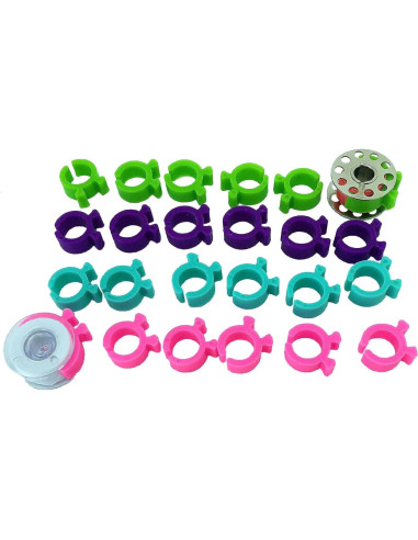 Juego de 62 Sujetadores de Bobinas PeavyTailor - Clips Organizador de Hilo