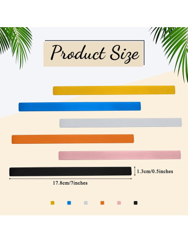 Plantillas de Pulsera de Aluminio Anodizado Lewtemi - 12 Pcs