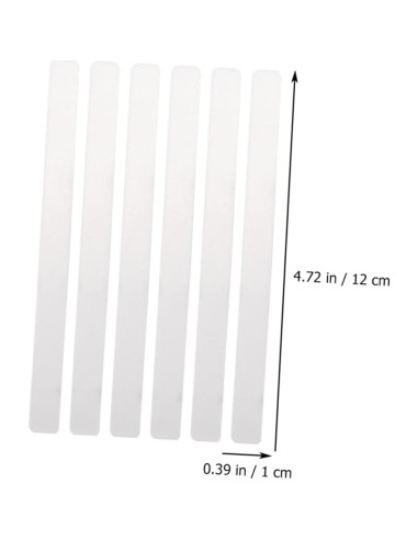 24 Etiquetas de Plantas Acrílicas Genérico 12x1cm Transparentes