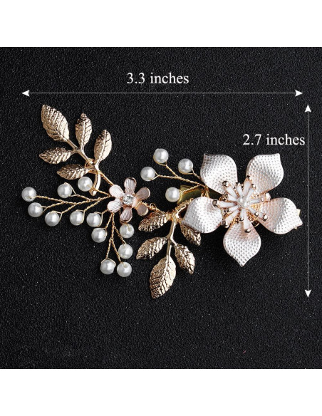 Clip de Cabello de Boda Suandsu - Horquilla Elegante 8.4x6.9cm Clip de Cabello de Boda Suandsu - Horquilla Elegante 8.4x6.9cm