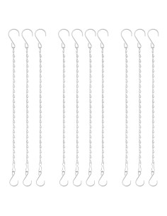 Cadena Colgante Plateada Fetanten 60 cm para Plantas 10 PCS