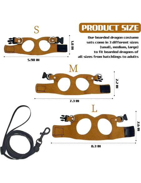 Juego de Arnés y Correa Ajustable KEECAO para Dragón Barbudo Juego de Arnés y Correa Ajustable KEECAO para Dragón Barbudo