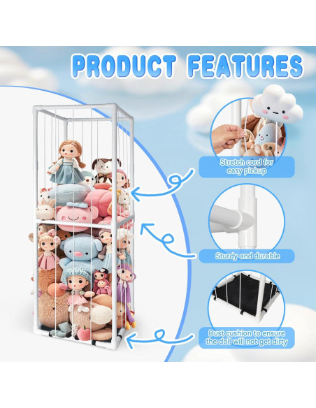 Organizador de Juguetes EULXSUD PVC 149.86cm para Peluches Organizador de Juguetes EULXSUD PVC 149.86cm para Peluches