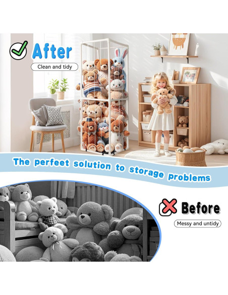 Organizador de Juguetes EULXSUD PVC 149.86cm para Peluches Organizador de Juguetes EULXSUD PVC 149.86cm para Peluches