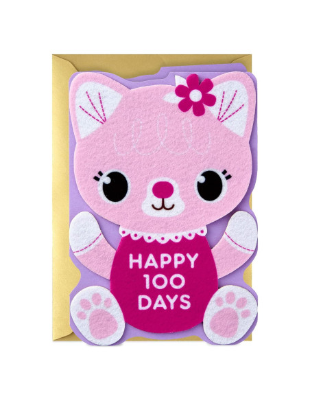 Tarjeta de Felicitación Hallmark Ocho Bambú 100 Días Bebé Niña Tarjeta de Felicitación Hallmark Ocho Bambú 100 Días Bebé Niña