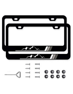 2Pack Marcos de Placa de Licencia Aluminio DAOPERS Universal