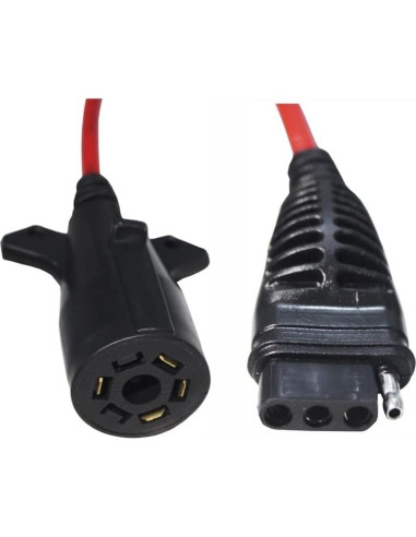 Adaptador de Enchufe 7 Vías a 4 Vías MaxxHaul 70086 con Cable 91 cm