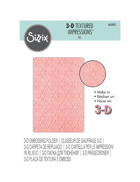 Carpeta de Embossing 3D Sizzix Flores Geométricas 15.9x10.8cm Carpeta de Embossing 3D Sizzix Flores Geométricas 15.9x10.8cm