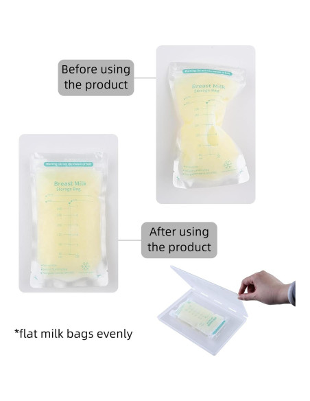Organizador de Almacenamiento de Leche Materna 4pcs Transparente 22.2x16.3 cm Organizador de Almacenamiento de Leche Materna 4pcs Transparente 22.2x16.3 cm