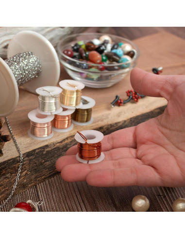 Alambre de Cobre The Beadsmith 20 Calibre Surtido 6 Colores