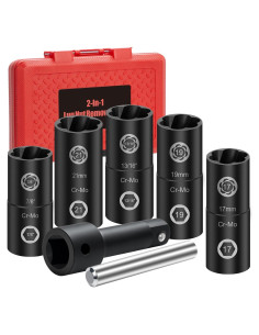 Juego de Herramientas de Extracción de Tuercas de Rueda Bornpye 7 Piezas