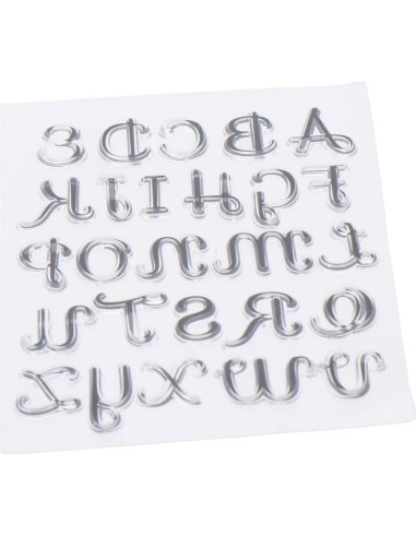 Juego de Sellos de Letras A-Z de Silicona Transparente 2 Pcs