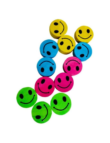 Borradores de Tapa de Lápiz Musgrave Happy Face - 12 Unidades