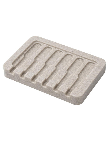 Jabonera Autodrenante UHEY HOME Beige Rectangular 13.2x8.9 cm Jabonera Autodrenante UHEY HOME Beige Rectangular 13.2x8.9 cm