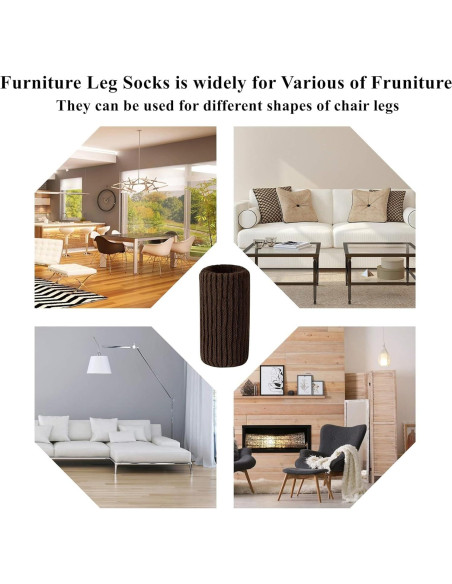 40 Protectores de Suelo para Patas de Muebles Blendnew Café 40 Protectores de Suelo para Patas de Muebles Blendnew Café