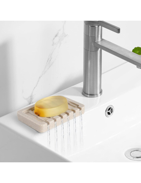 Jabonera Autodrenante UHEY HOME Beige Rectangular 13.2x8.9 cm Jabonera Autodrenante UHEY HOME Beige Rectangular 13.2x8.9 cm