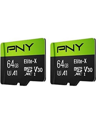 PNY 64GB Elite-X microSDXC 2-Pack Clase 10 U3 V30 100MB/s