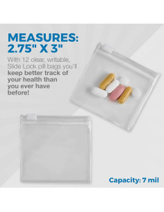 Bolsas de Pouch para Pastillas MEDca - 12 Pcs Reutilizables 2